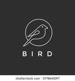 bird logo vector design on black background