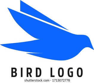 bird logo - bird vector logo - bird vector logo design - vintage retro vector monoline icon