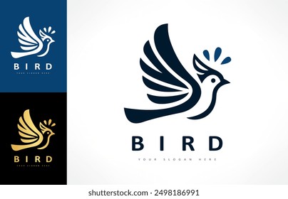 Bird logo vector. Bird in flight design
