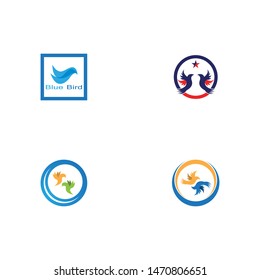 Bird logo vector. Flying Bird Logo design vector template. Dove Pigeon Logotype concept icon
