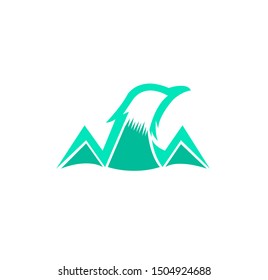 bird logo vector of flying eagle for business and art symbol