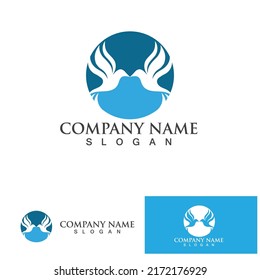bird logo vector icon design template