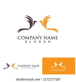 bird logo vector icon design template
