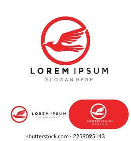bird logo vector icon design template