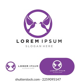 bird logo vector icon design template