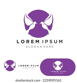 bird logo vector icon design template