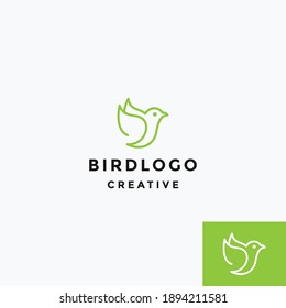 ilustración de icono del vector del logotipo de aves