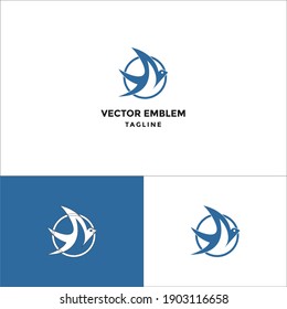 ilustración de icono del vector del logotipo de aves