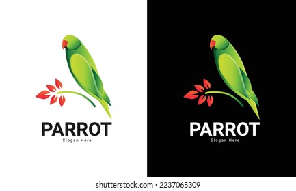 Bird logo vector icon. Parrot logo design. Colorful logo.