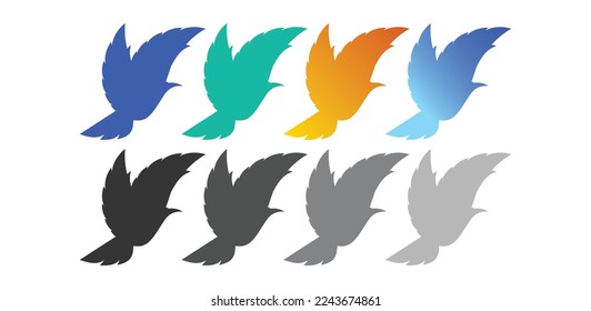 Bird Logo Vector Icon Symbol Template. Bird Logo Vector Illustration