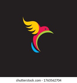 plantilla de icono del vector del logotipo de pájaro, naturaleza del logotipo de la ilustración del vector. 
Logotipos para revista de aves, producto ecológico, ecológicos