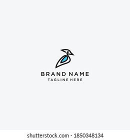 bird logo vector icon template download line art outline