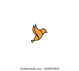 bird logo vector icon template download line art outline