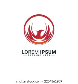Diseño de la ilustración del vector del logotipo de aves 