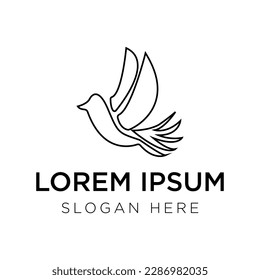 Vogel-Logo, Vektorgrafik einzeln auf weißem Hintergrund
