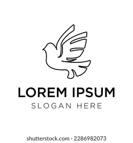 ilustración vectorial del logotipo de pájaro aislada en fondo blanco