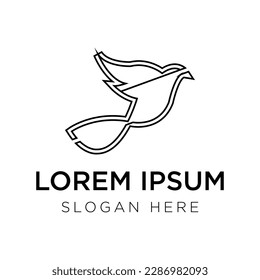 bird logo vector illustration isolated on white background