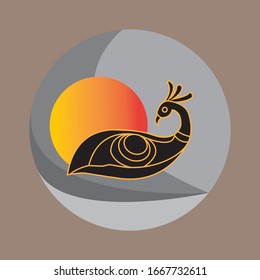 Bird logo vector illustration of a silhouette