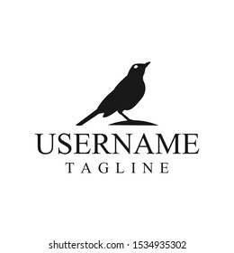 Bird logo vector image minimalist vintages animal