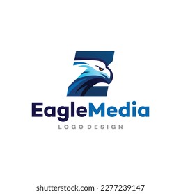 Bird Logo vector of Letter Z Eagle icon initial business name sign hawk freedom falcon symbol