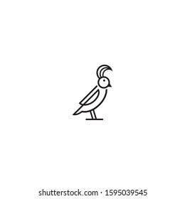 bird logo vector line outline monoline art icon for design inspiration and business identity usage