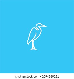 bird logo vector line template