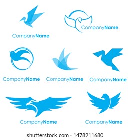 Bird logo vector set template design