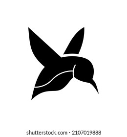Bird logo vector silhouette on white background
