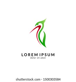 Bird logo vector, simple flat design style, modern flying bird icon/symbol