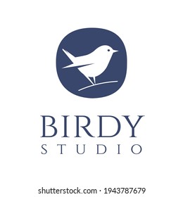 Bird logo. Vector logo. Simple flat concise design.