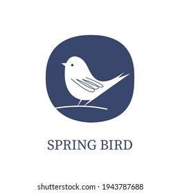 Bird logo. Vector logo. Simple flat concise design.