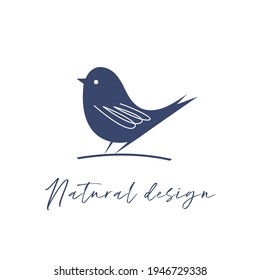 Bird Logo. Vector Logo. Simple Flat Concise Design.