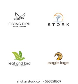 bird logo. vector template