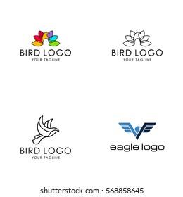 bird logo. vector template