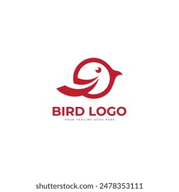 logotipo de pájaro Vector Plantilla arte diseño