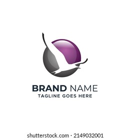 Bird logo vector template design. Flying Bird vector logo. Luxury bird, eagle, hawk, vector line logotype design. Universal premium falcon-wing symbol logotype.