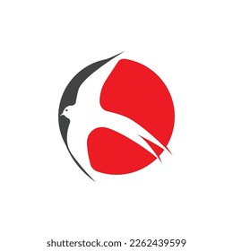 Icono de la ilustración de la plantilla de vector del logotipo de aves