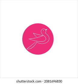 bird logo vector template line