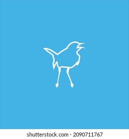 bird logo vector template line art