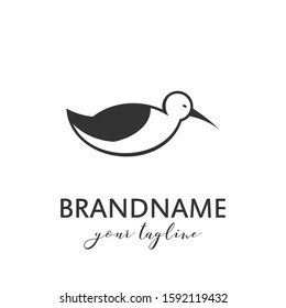 Bird logo vector template, suitable for market shop, business store, aquatic mascot and environment icon. Illustration of graphic flat style