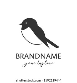 Bird logo vector template, suitable for market shop, business store, aquatic mascot and environment icon. Illustration of graphic flat style