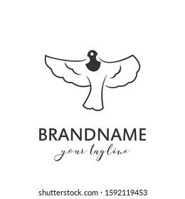 Bird logo vector template, suitable for market shop, business store, aquatic mascot and environment icon. Illustration of graphic flat style