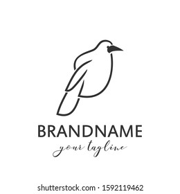 Bird logo vector template, suitable for market shop, business store, aquatic mascot and environment icon. Illustration of graphic flat style