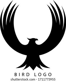 bird logo - vintage retro vector line outline monoline art icon