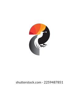 bird logo web illustration design vector