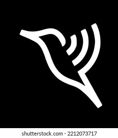 bird logo with wifi like structure vector art for business logos