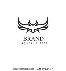 Bird logo, wing logo, logotype element for design template.