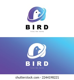 Bird Logo, Bird Wings Vector, Minimalist Design, For Product Branding, Template Icon Illustration