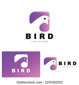 Bird Logo, Bird Wings Vector, Minimalist Design, For Product Branding, Template Icon Illustration
