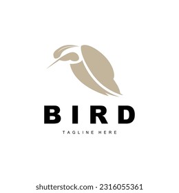 Bird Logo, Bird Wings Vector, Minimalist Design, For Product Branding, Template Icon Illustration